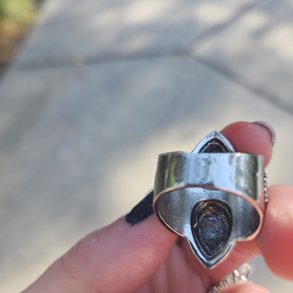 Beautiful Sterling Silver And Ruby Ring - image 2